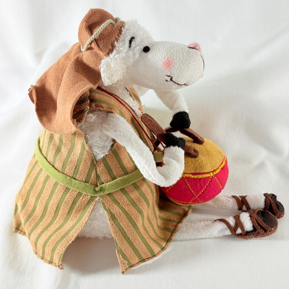 Hallmark DaySpring Really Woolly Series 1 Christmas Zeb Drummer Sheep Plush - Picture 5 of 9
